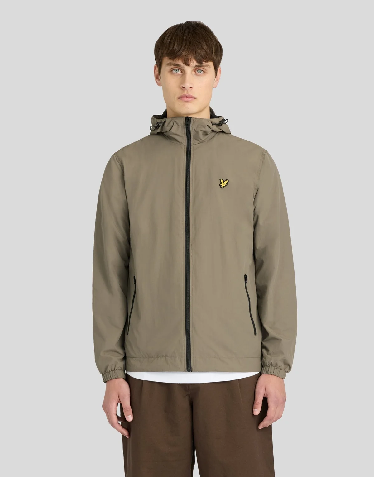 LYLE&SCOTT CONSTRAT ZIP HOODED JACKET BEIGE JK552