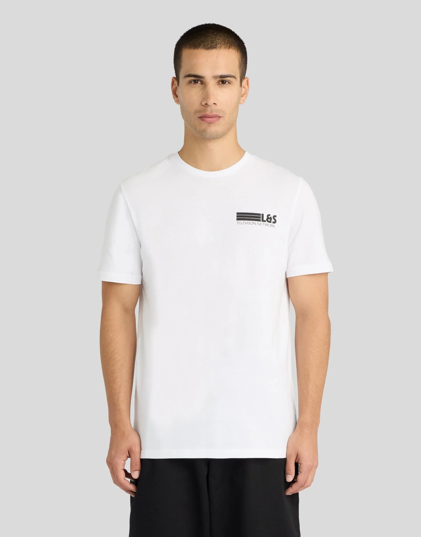 LYLE&SCOTT BROADCASTER GRAPHIC WHITE T-SHIRT TS2529V