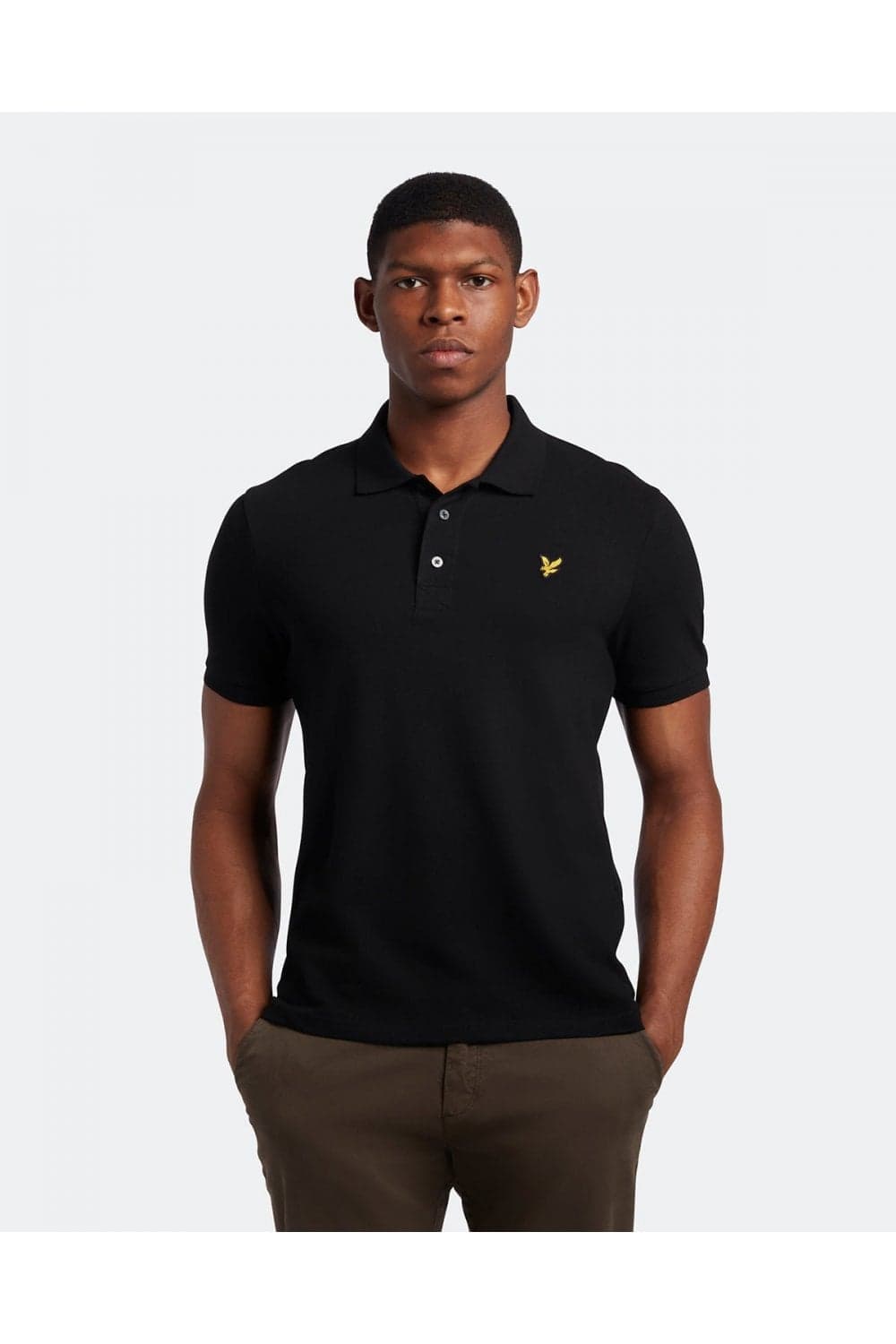 LYLE&SCOTT PLAIN POLO T-SHIRT BLACK SP400VOG