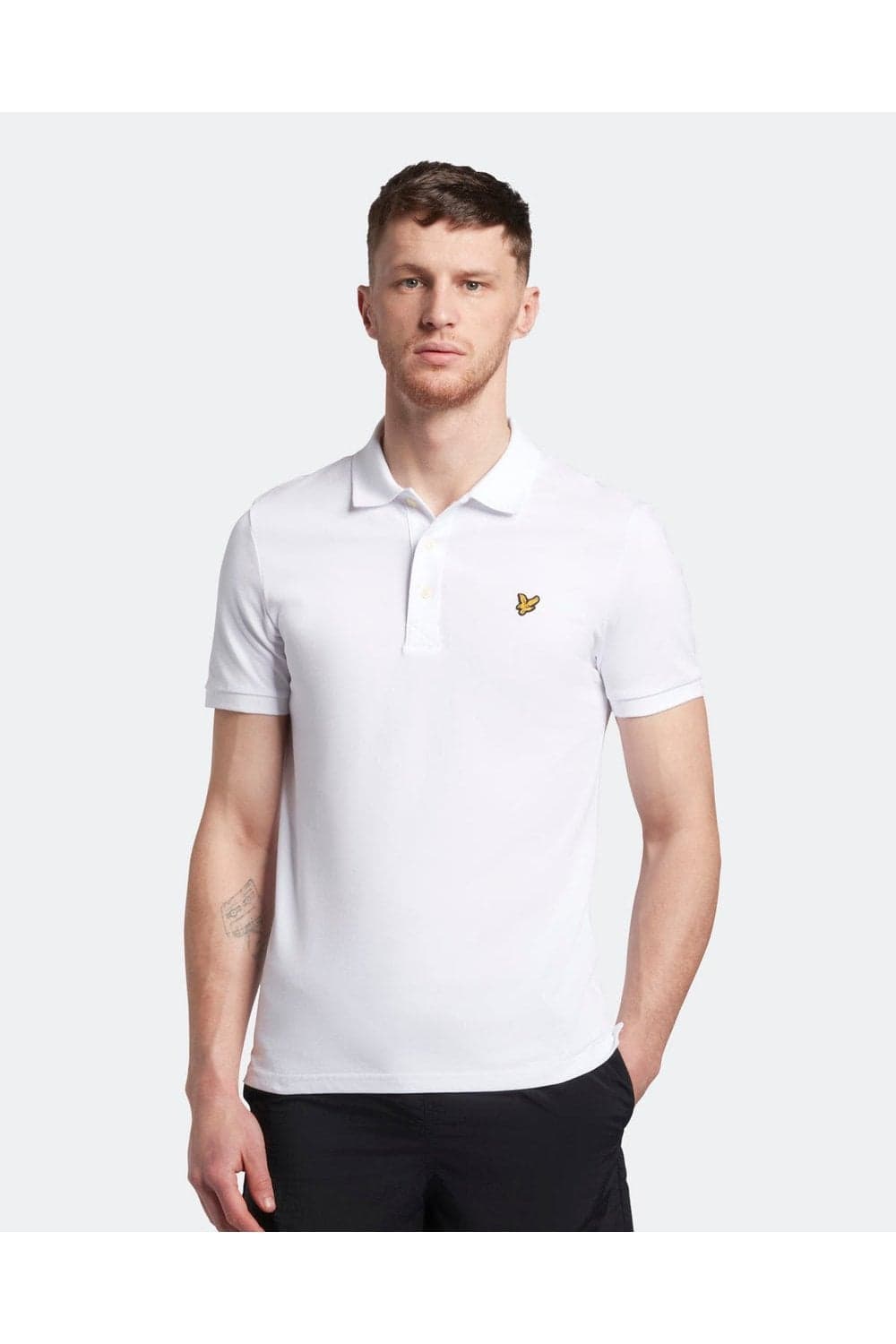 LYLE&SCOTT PLAIN POLO T-SHIRT WHITE SP400VOG