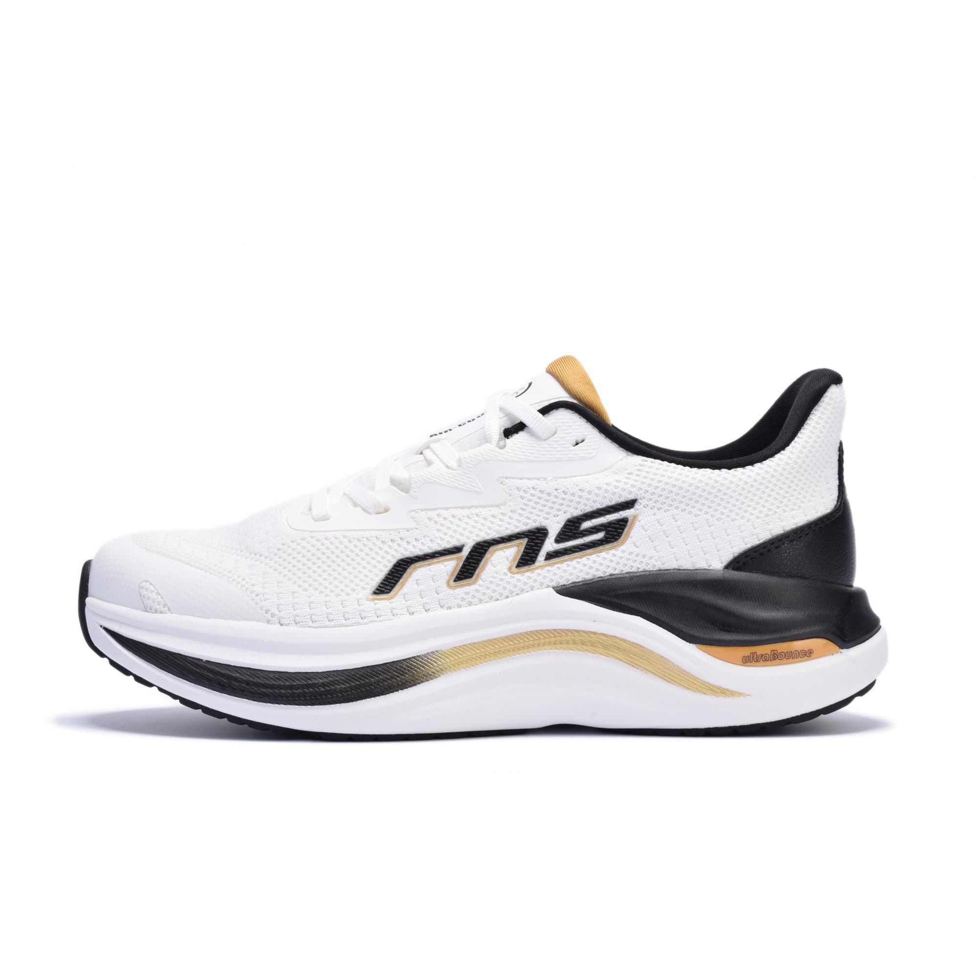 MEN RUNNING SHOES RUNNERS, RNS-251-6688, WHITE-BLACK
